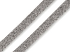 Šňůra oděvní plochá 10 mm šedá nejsv.