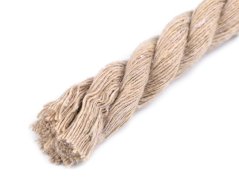 Šňůra kroucená bavlněná 12 mm režná