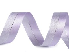Stuha s lurexem šíře 25 mm fialová světlá